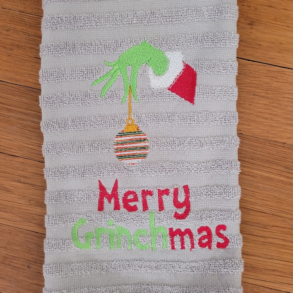 Merry Grinchmas towel